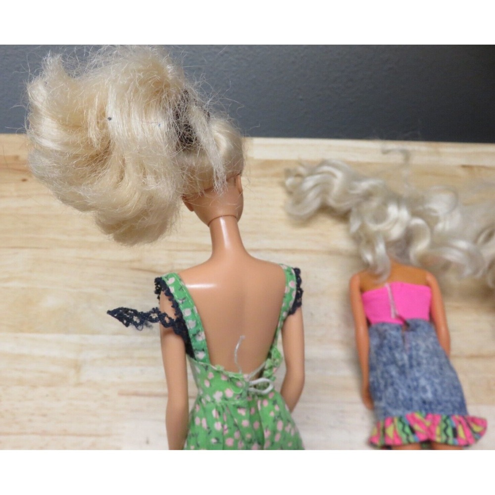 Lot of 3 1966 Mattel Barbie Doll Vintage Blonde Hair Blue Eye Made In Malaysia - Picture 3 of 16